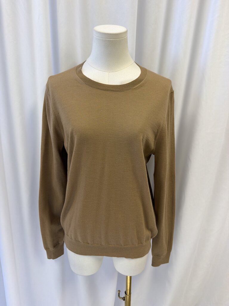 Burberry Brit Plaid Patchwork Elbow Merino Wool Sweater
