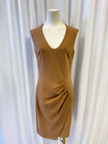 L'Agence Wool Blend V-Neck Mini Dress