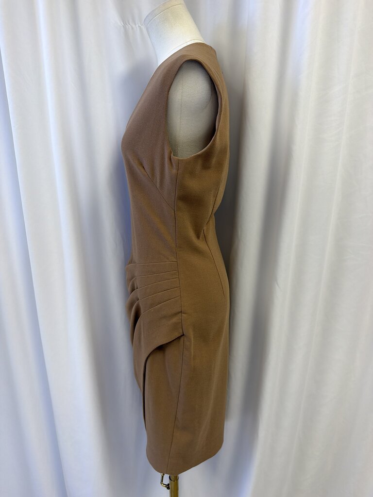 L'Agence Wool Blend V-Neck Mini Dress
