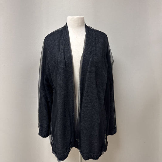 Rundholz Black Sheer Overlay Cardigan