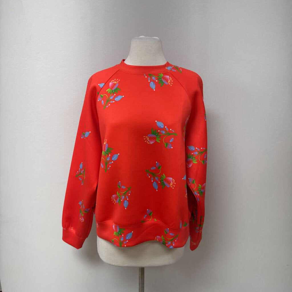 Cynthia Rowley Orange Floral Crewneck