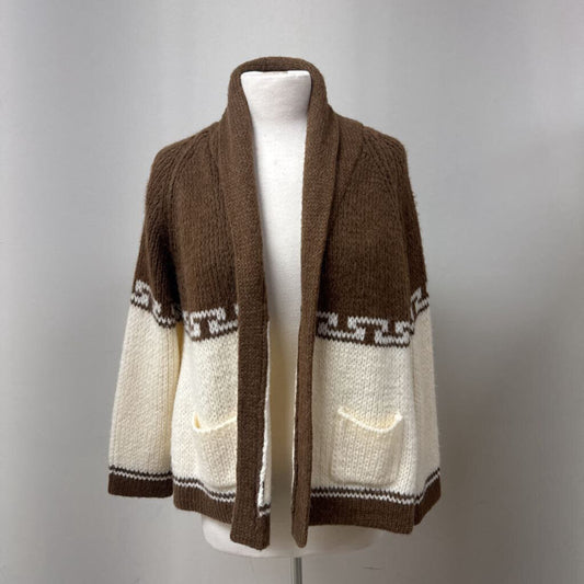 The Great. Brown and Cream Lodge Cardigan NWT