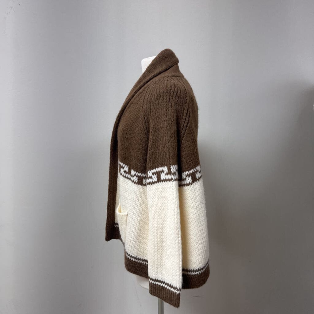 The Great. Brown and Cream Lodge Cardigan NWT