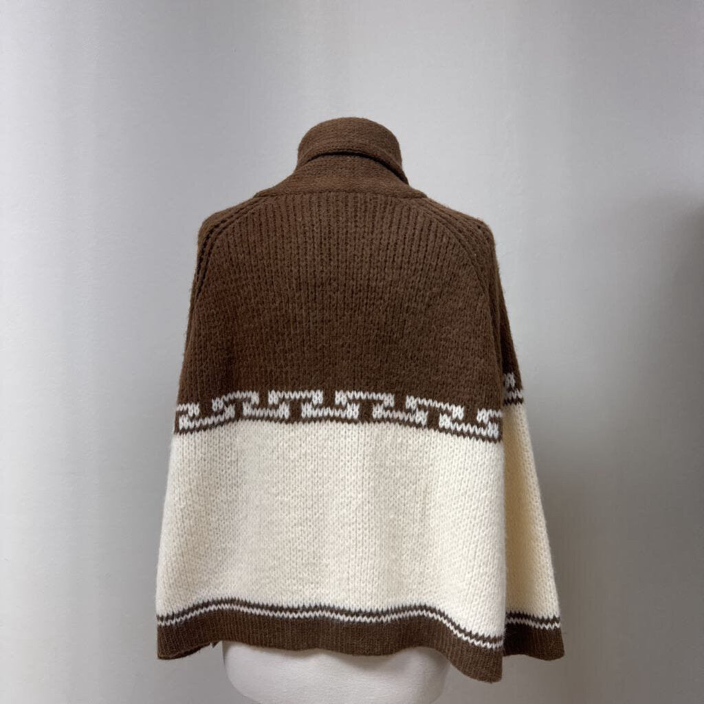 The Great. Brown and Cream Lodge Cardigan NWT