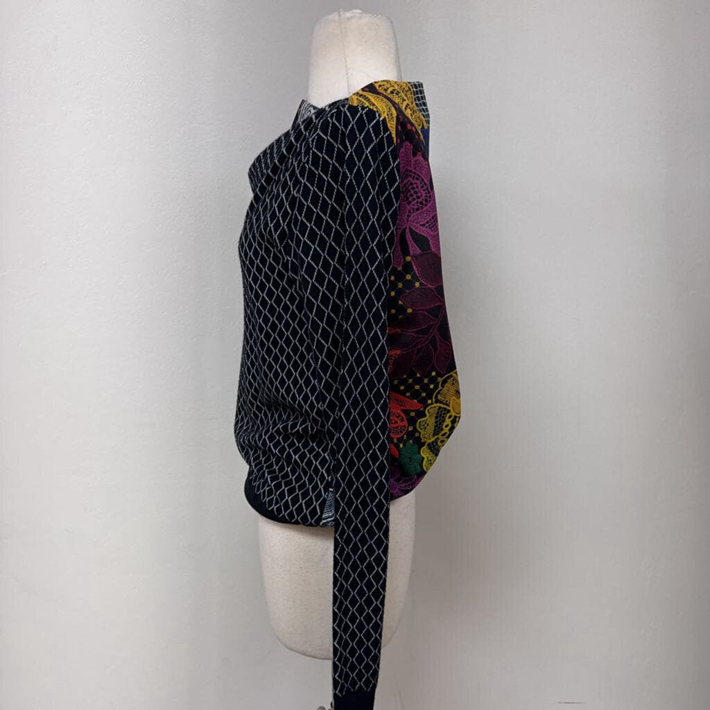 Just Cavallu Multi Print Cowl Neck Top