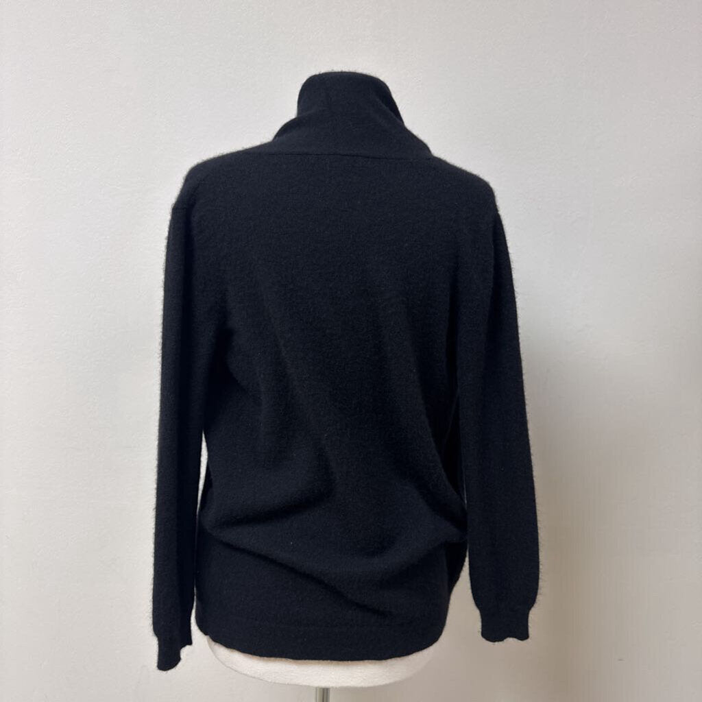 Neiman Marcus Black Cashmere Open Cardigan