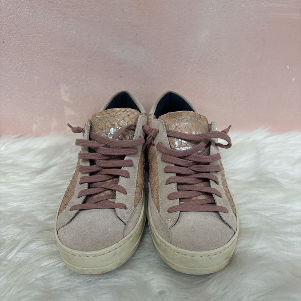 P448 Leather Mauve Embossed Sneaker