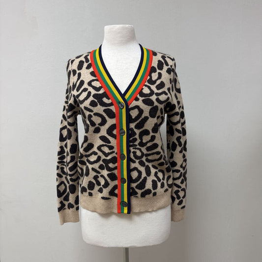 Kule Tan Animal Print Cardigan