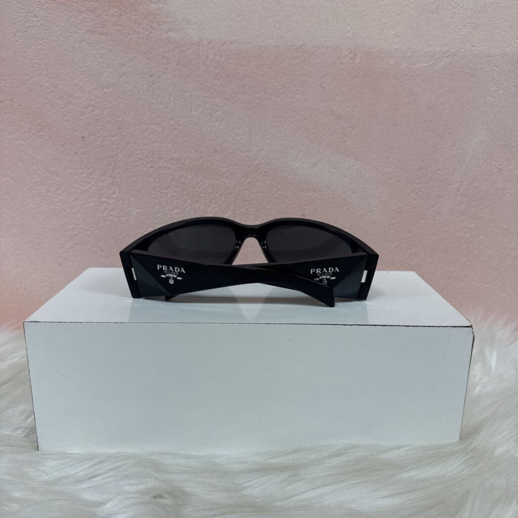 Prada Black Frame Wrap Sunglasses