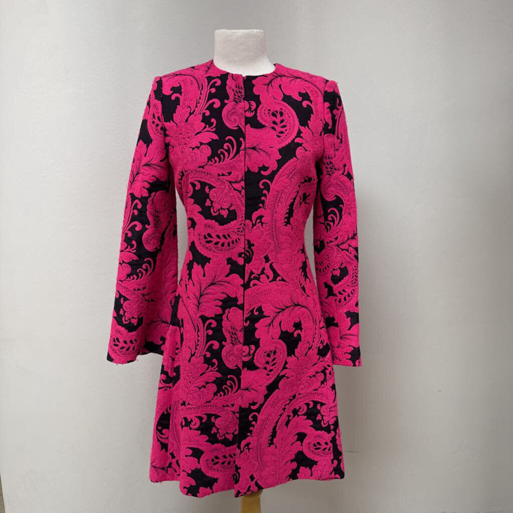 alice + olivia Magenta and Black Damask Topper