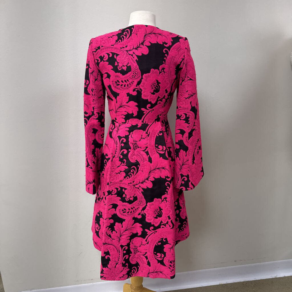 alice + olivia Magenta and Black Damask Topper