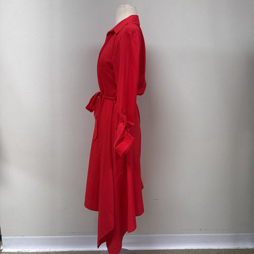 Topshop Red Shirt Dress NWT