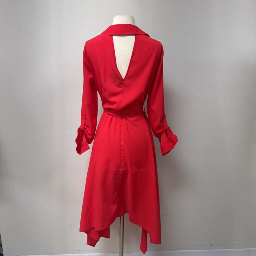 Topshop Red Shirt Dress NWT