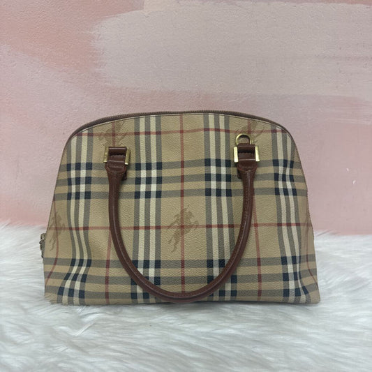 Burberry Tan Haymarket Tote (As Is)