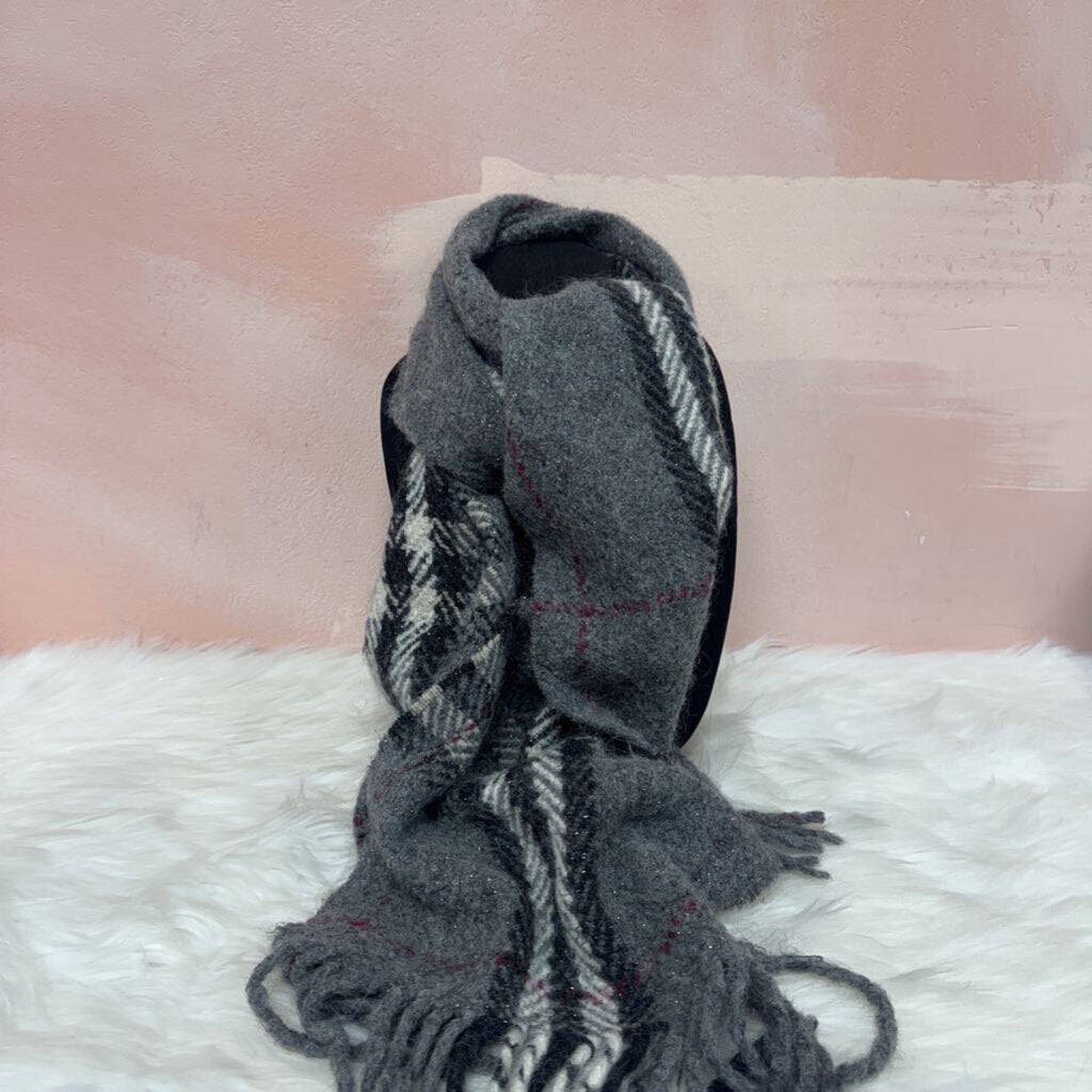 Burberry Grey Metallic Scarf