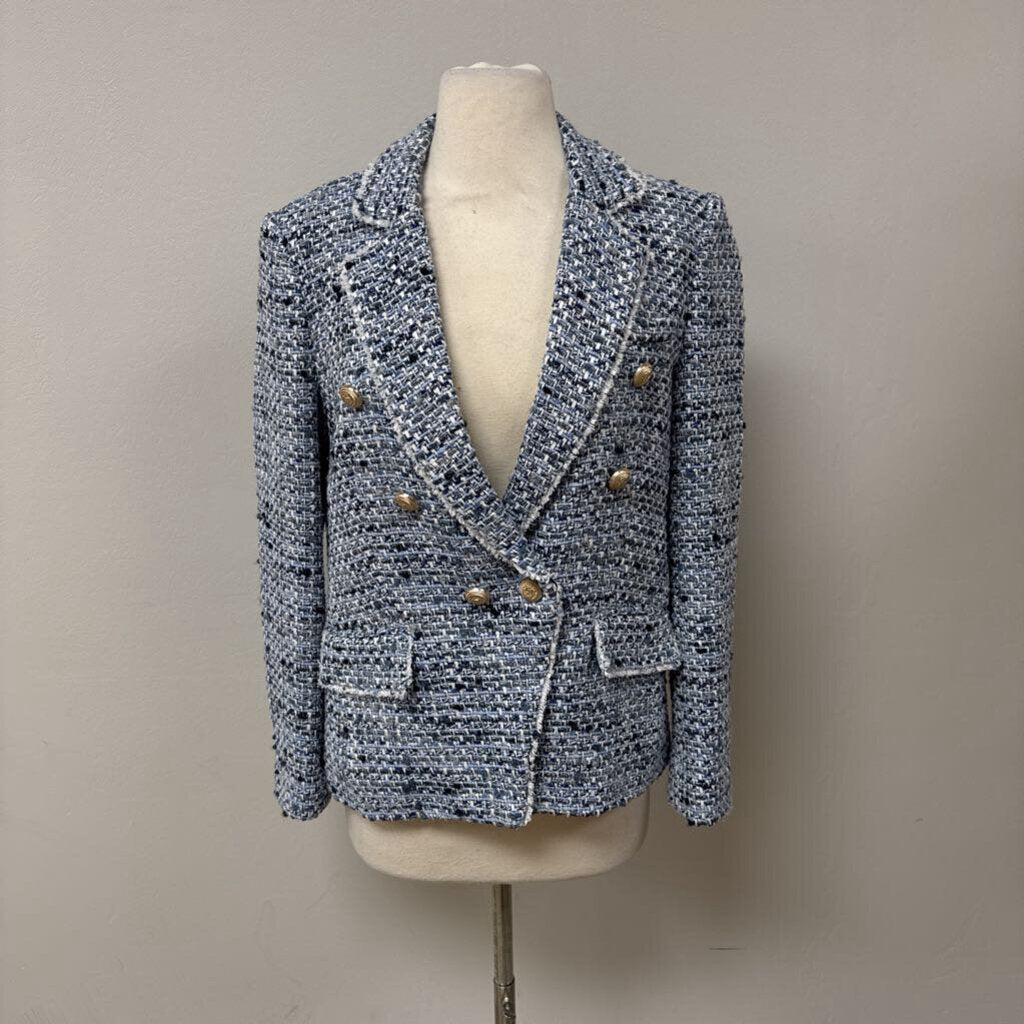 Generation Love Blue Tweed Blazer