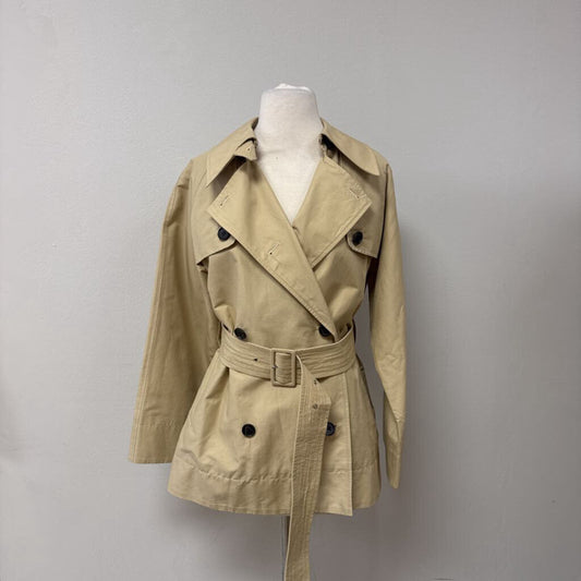 Rails Tan Cropped Belted Raincoat