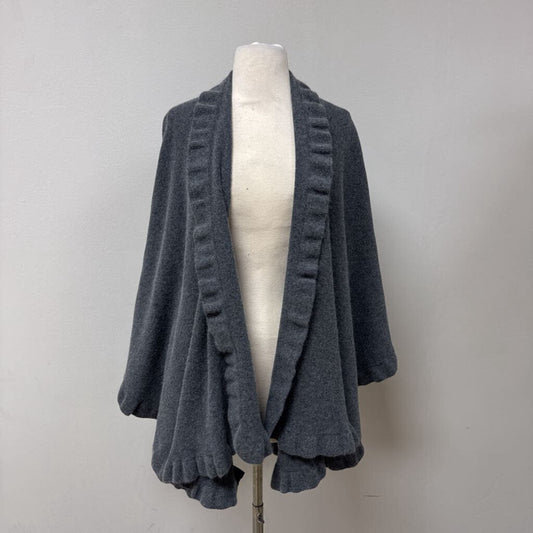 Saks Fifth Ave Grey Ruffle Wrap