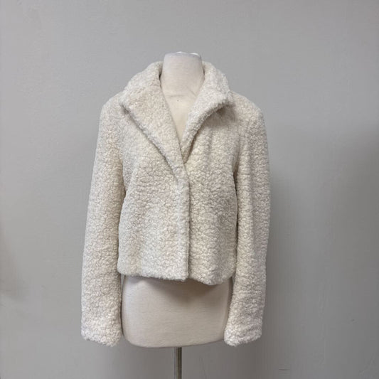 Fifteen Twenty Ivory Sherpa Cropped Coat