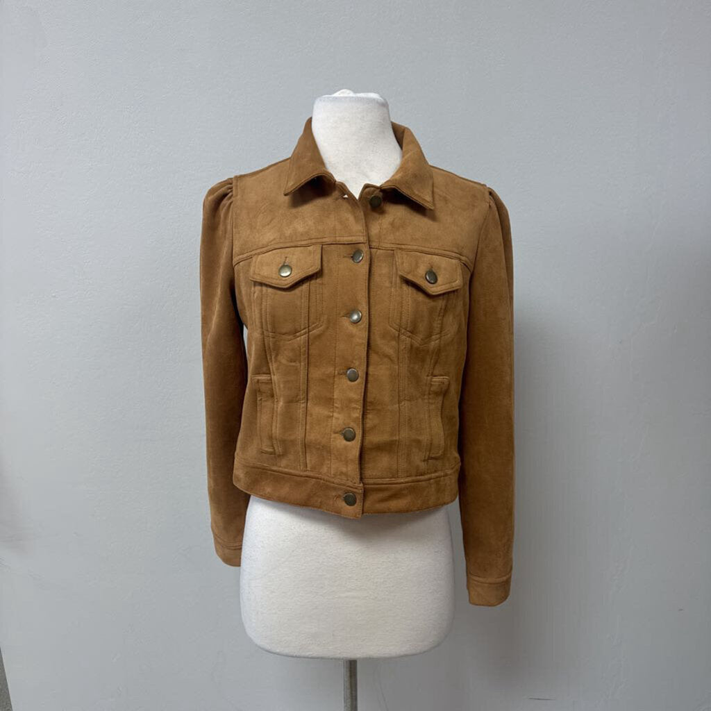 Kut Camel Faux Suede Cropped Jacket NWT