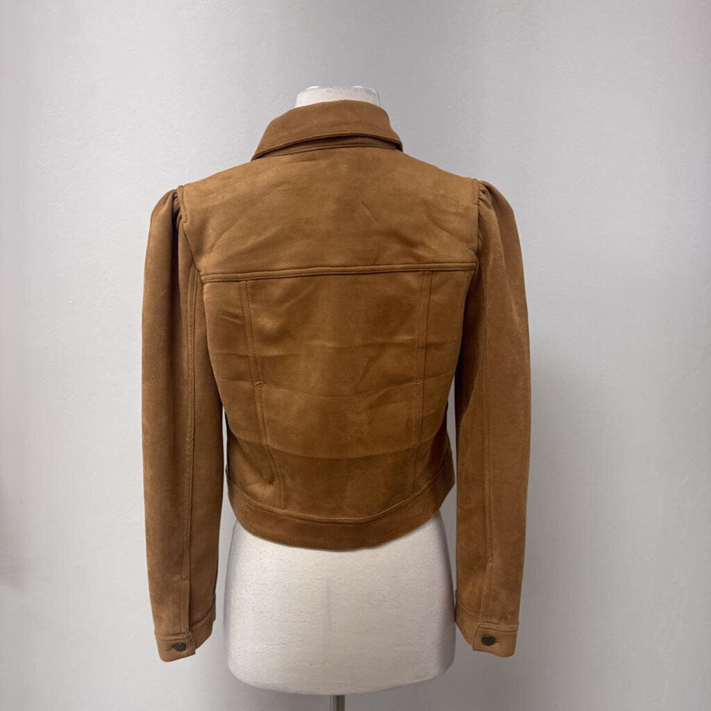 Kut Camel Faux Suede Cropped Jacket NWT