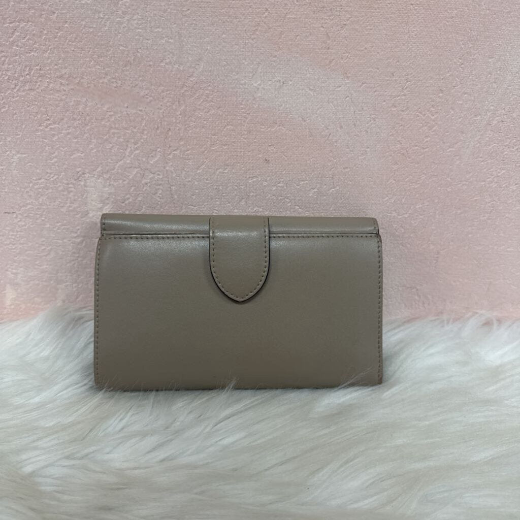 Fendi Tan Leather Flap Wallet