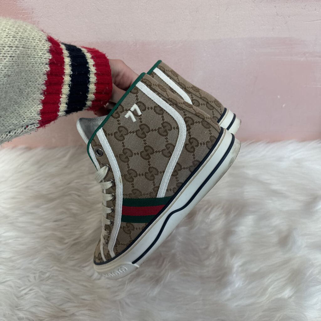 Gucci Canvas Web High Top 1977 Sneaker