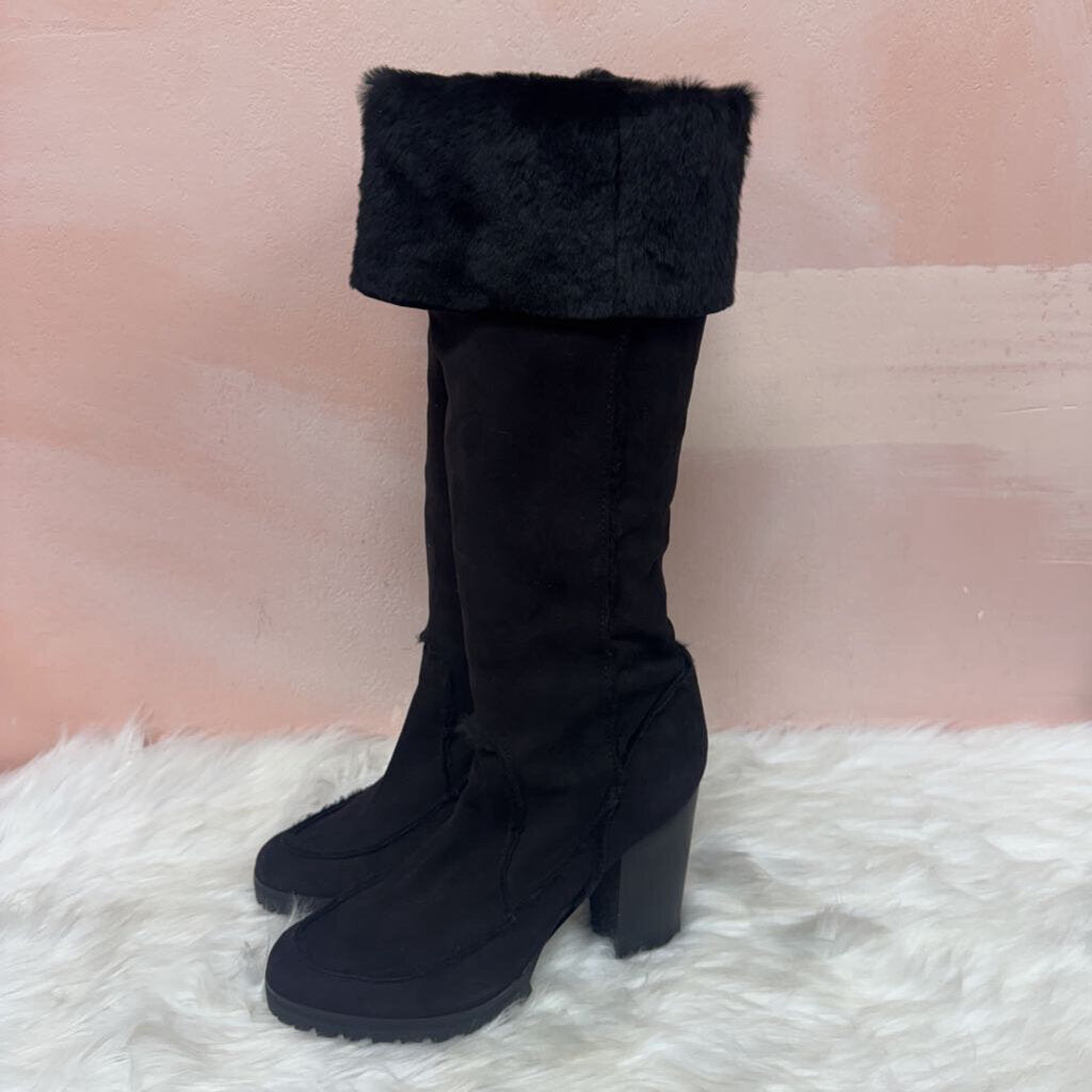 Fendi Black Suede Slouch Boot