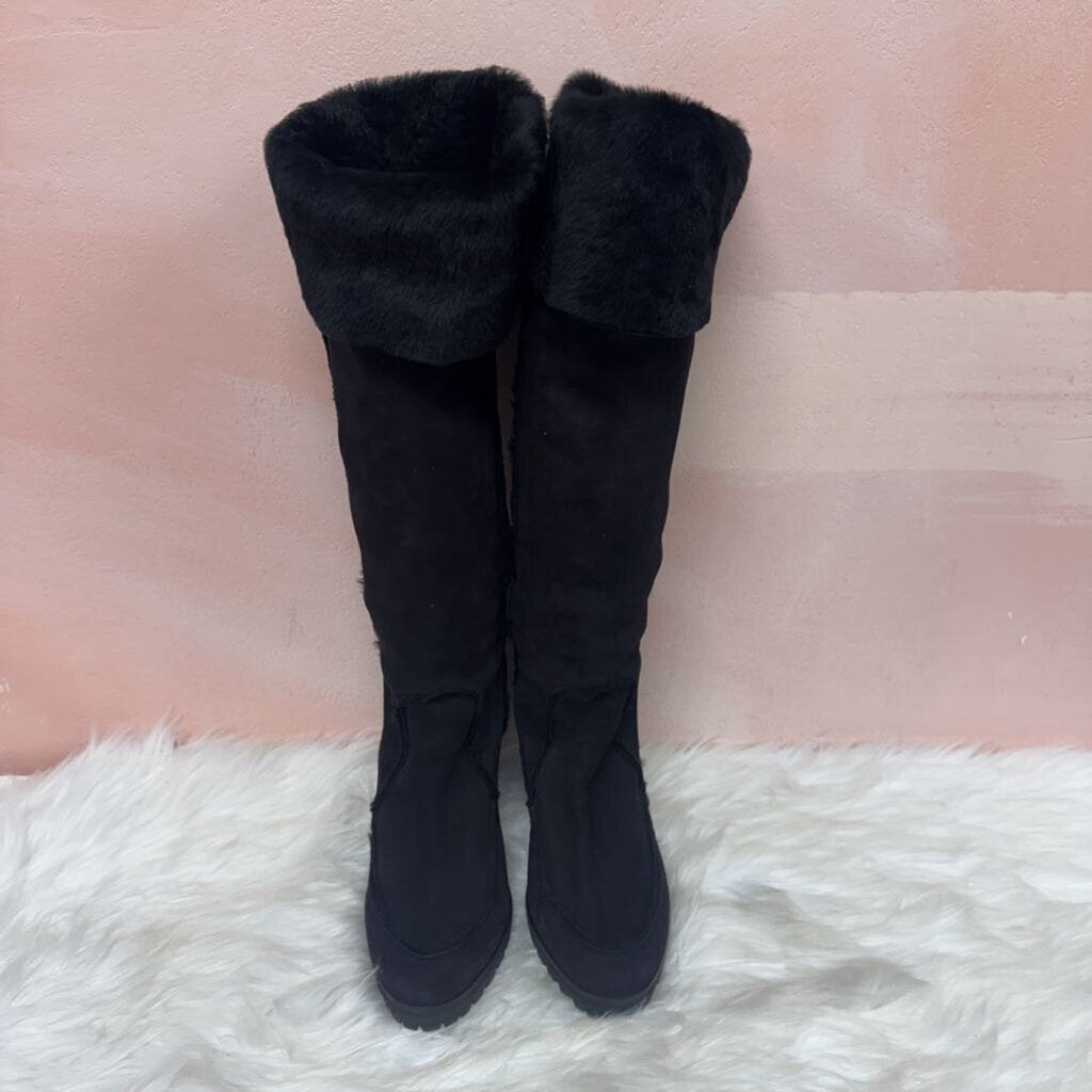 Fendi Black Suede Slouch Boot