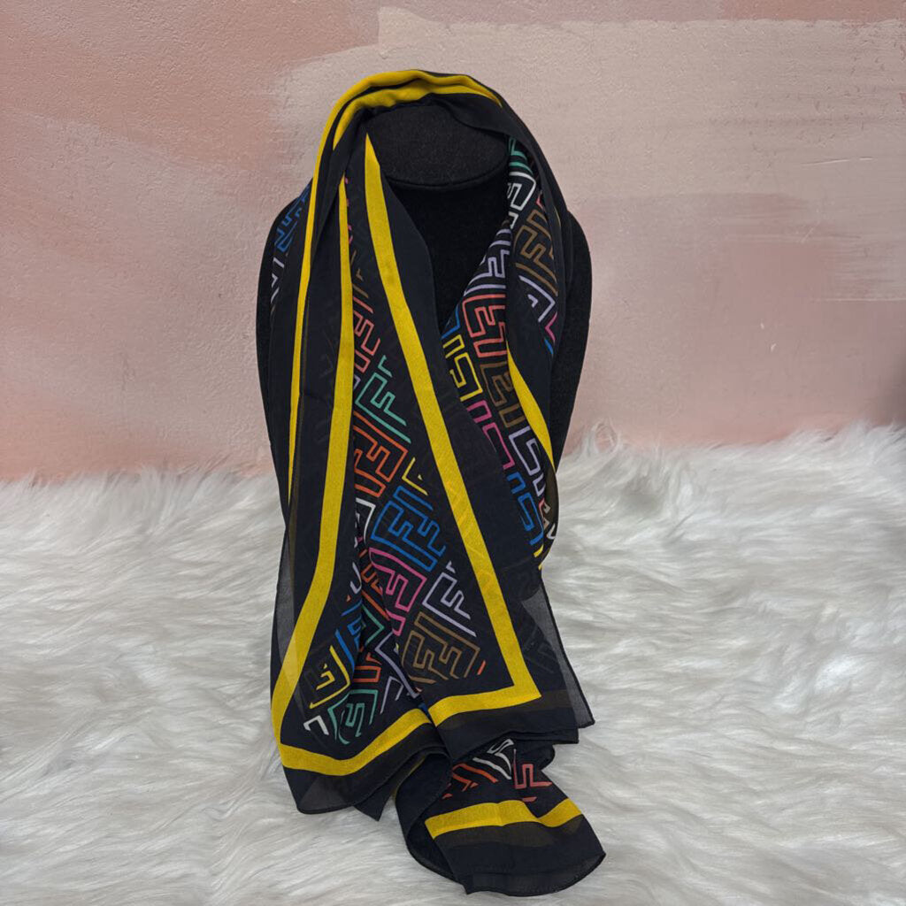 Fendi Logo Rainbow Scarf