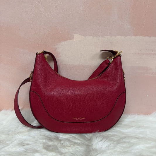 Marc Jacobs Red Leather Hobo Shoulder Bag