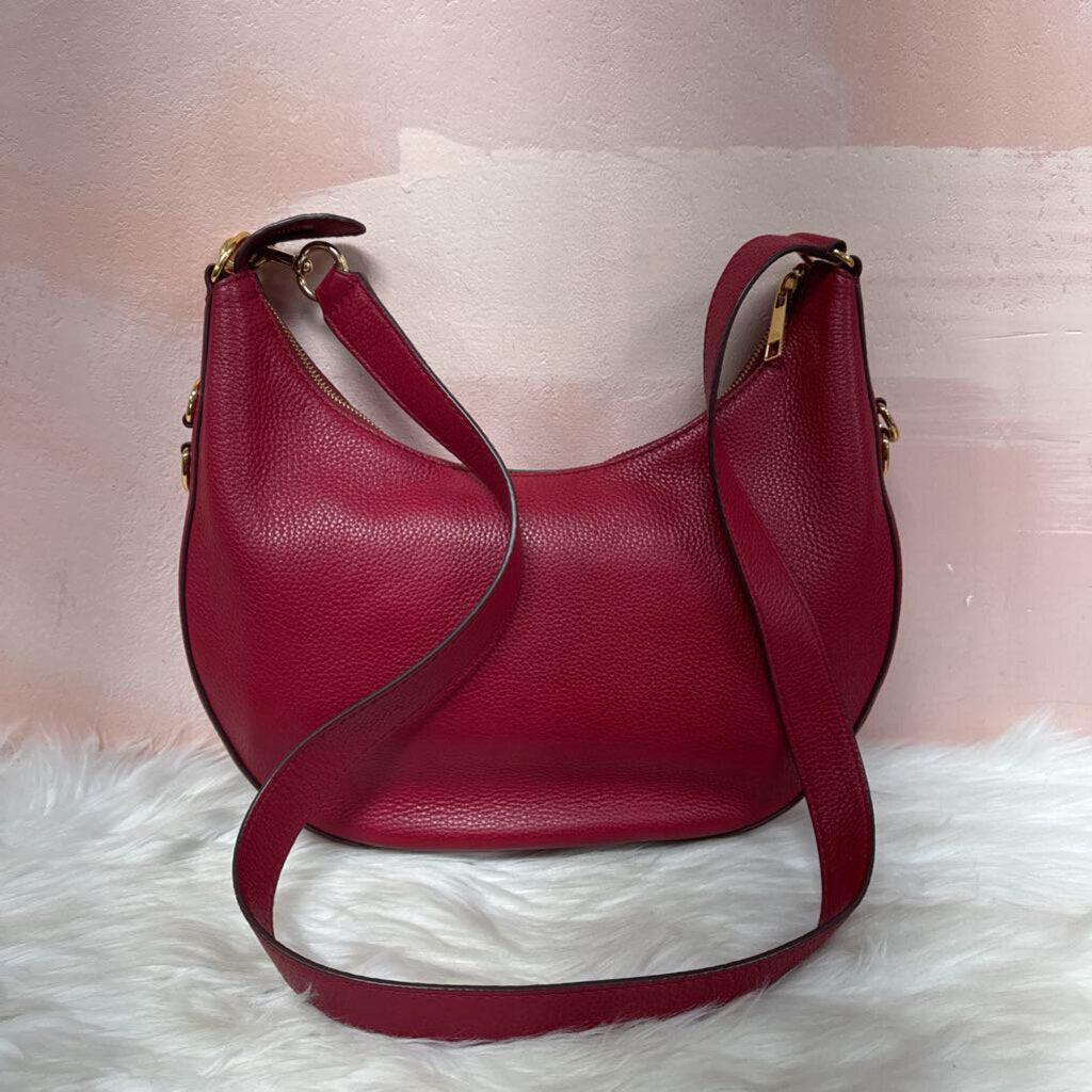 Marc Jacobs Red Leather Hobo Shoulder Bag