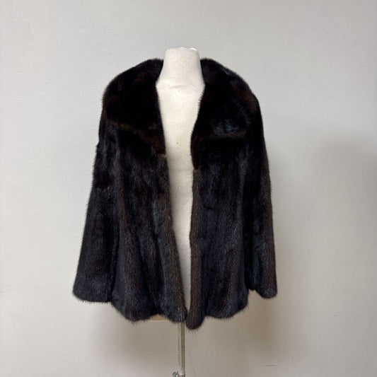 Mahogony Mink Cropped Fur Coat