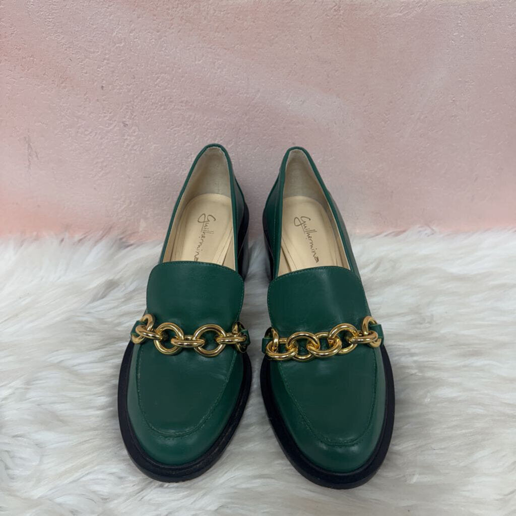 Guilhermina Green Accent Block Heel Loafer