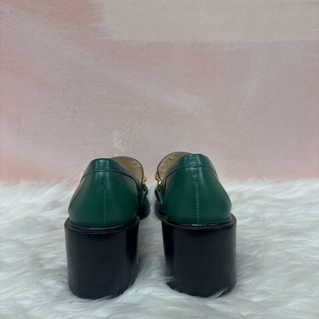 Guilhermina Green Accent Block Heel Loafer