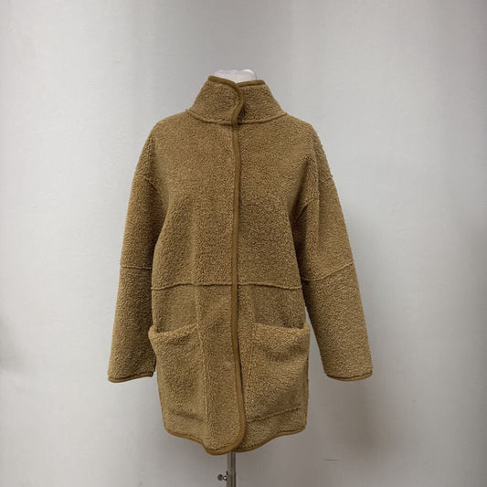 Vince Tan Faux Suede and Shearling Reversible Coat