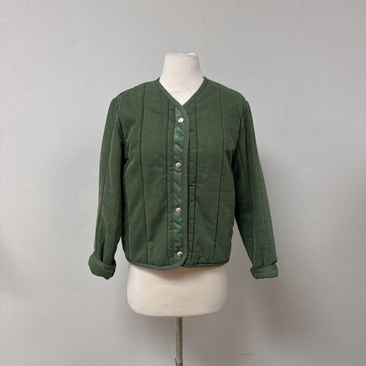 rag & bone Green Quilted Cropped Jacket