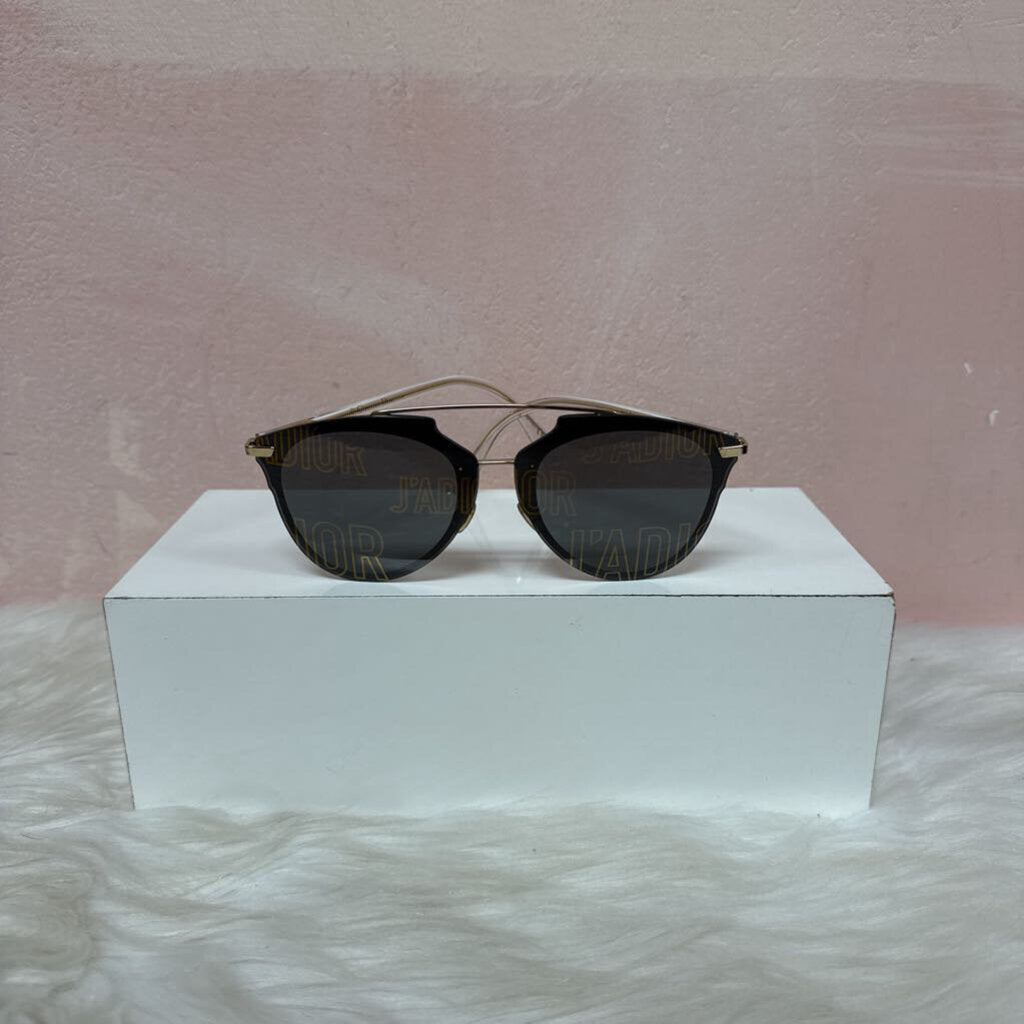 Dior Gold Logo Aviator Sunglasses