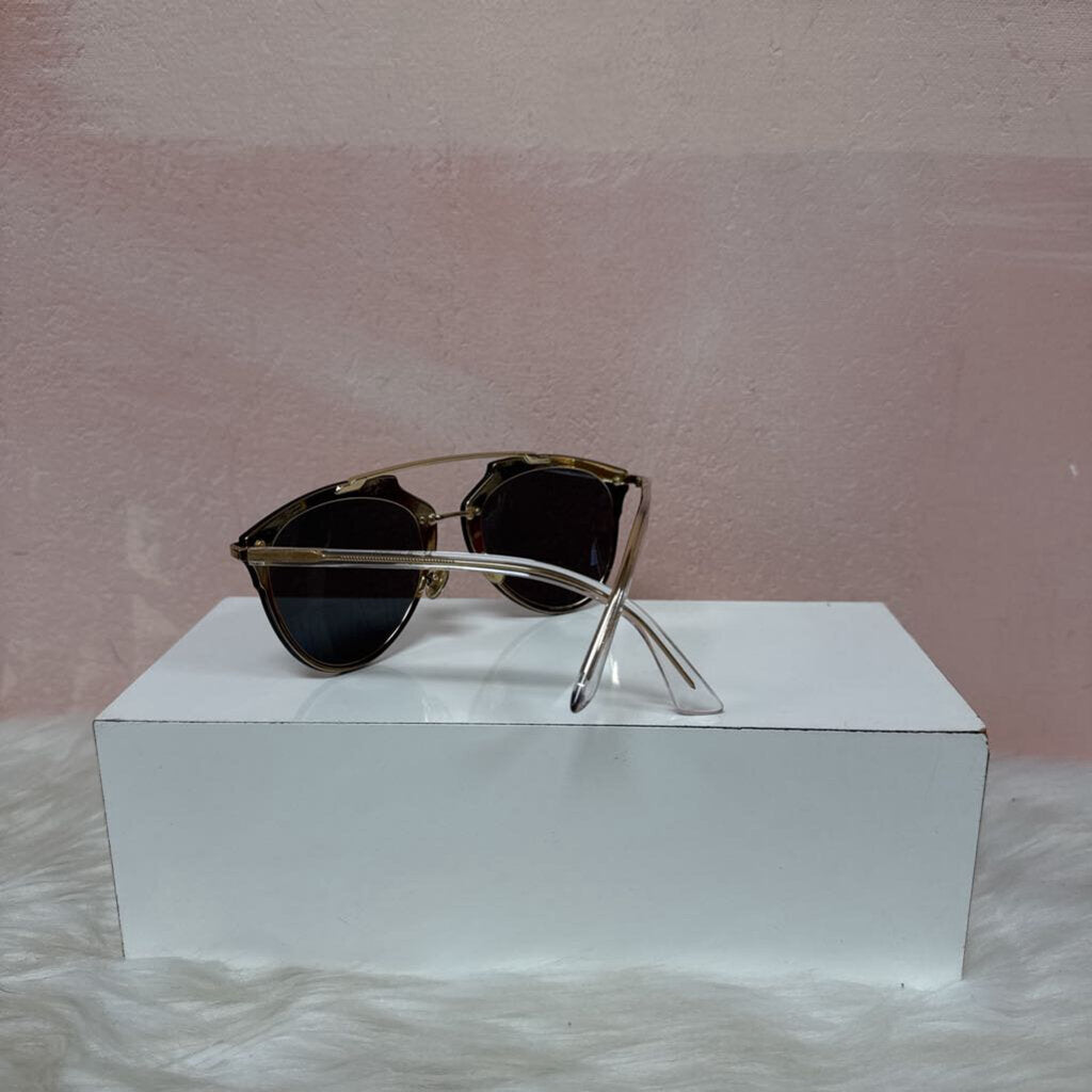 Dior Gold Logo Aviator Sunglasses