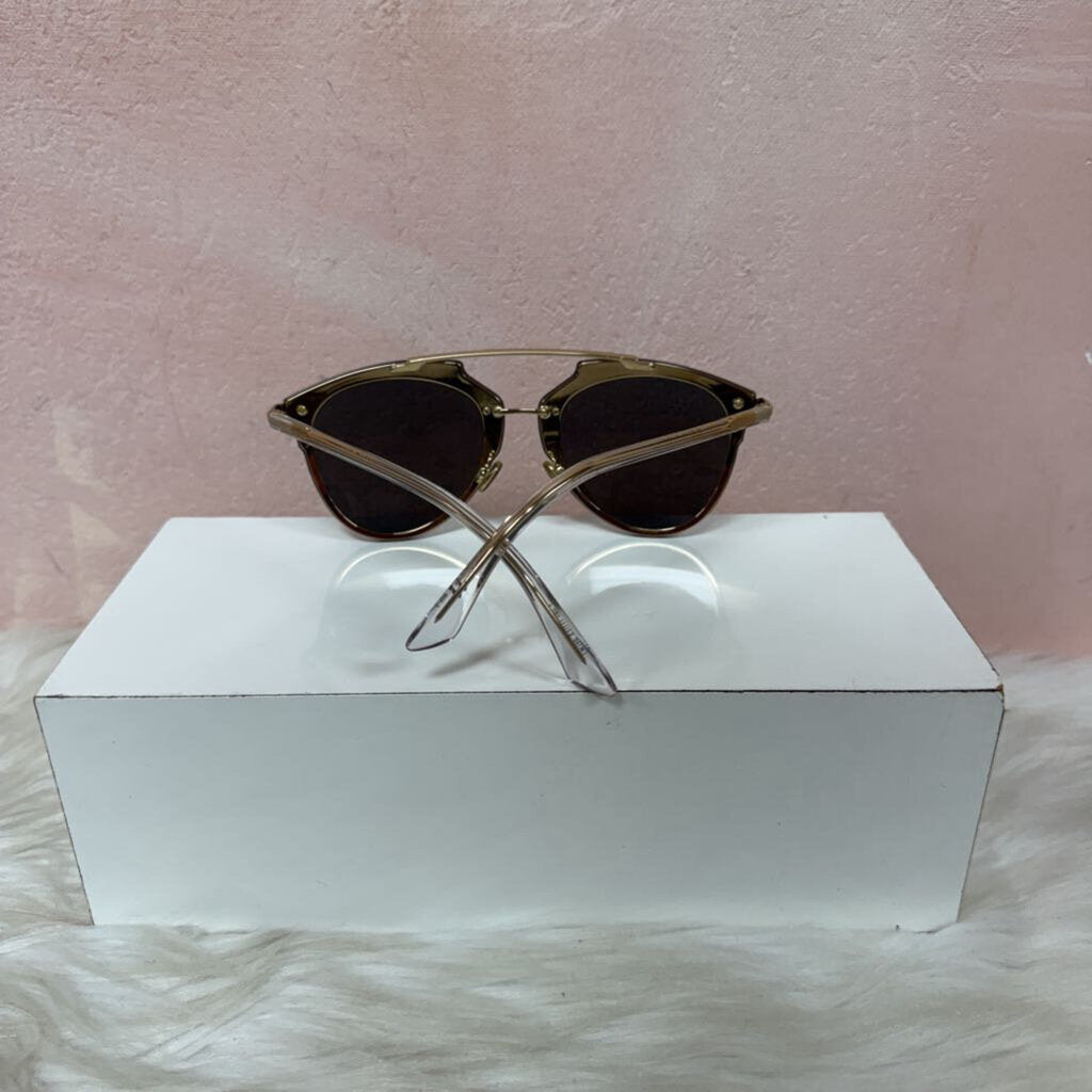 Dior Gold Logo Aviator Sunglasses