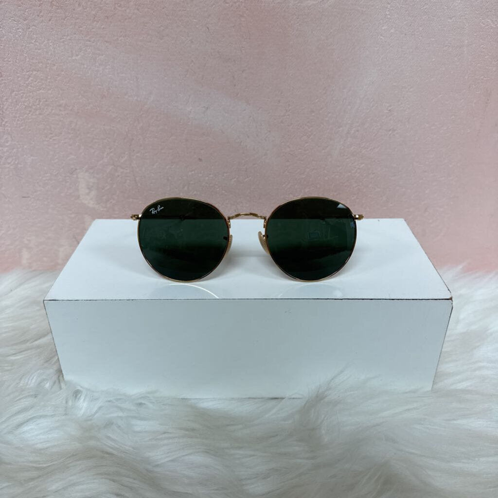 Ray Ban Gold Round Sunglasses