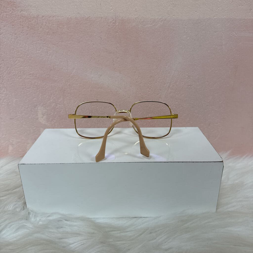 Gucci Gold Frame Blue Light Glasses