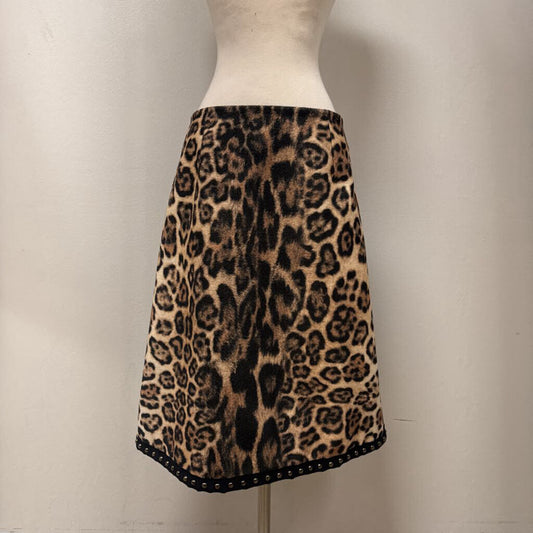 Brognano Animal Print Midi Skirt