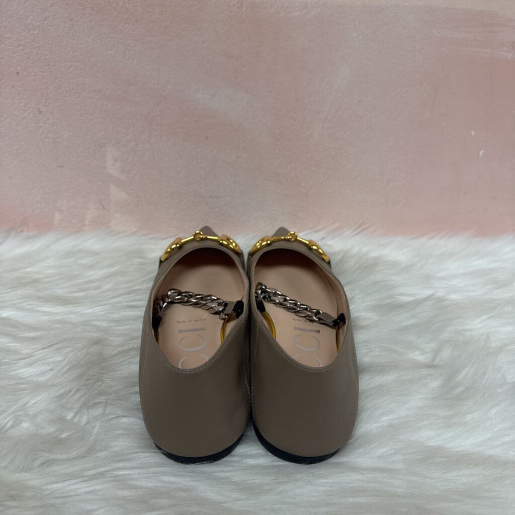 Gucci Tan Horsebit Accent Mary Jane Flat (As Is)