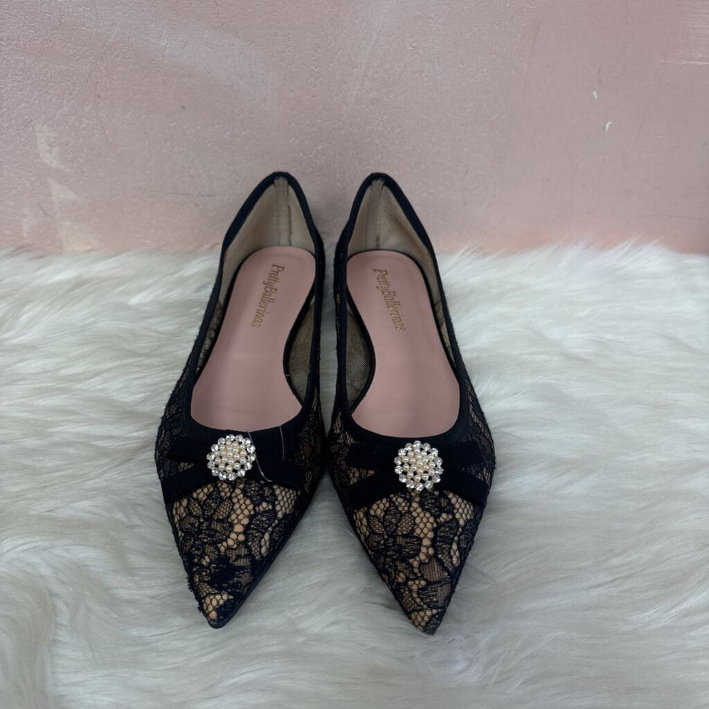 Pretty Ballerinas Black Velvet Flat