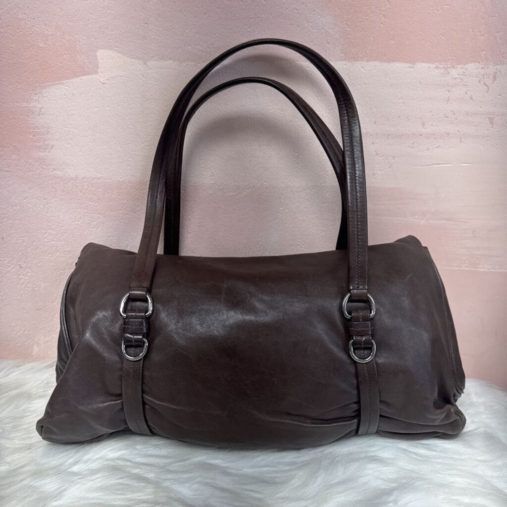 Prada Brown City Calf Shoulder Bag