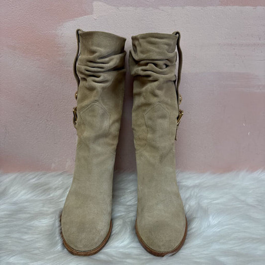 Louis Vuitton Tan Suede Safari Boot