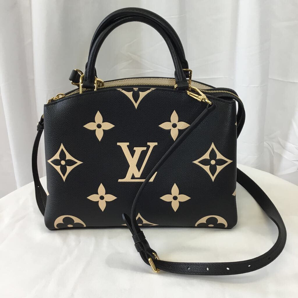 Louis Vuitton Black and Tan Giant Monogram Palais Petit PM '22